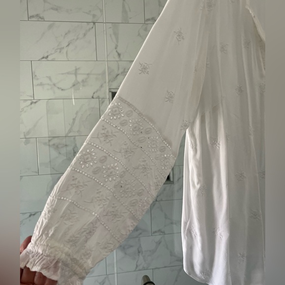 Loft White Embroidered Blouse - Picture 2 of 5
